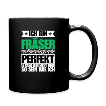 Perfekter Fräser - Tasse einfarbig - Schwarz - Rechts