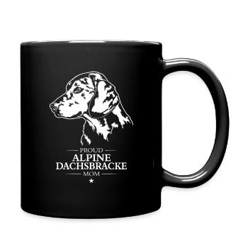 Fier blaireau alpin chien maman chien Wilsigns - Mug uni - noir - Droite