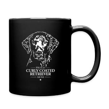 Curly Coated Retriever Mom Hunde Hund Wilsigns - Tasse einfarbig - Schwarz - Rechts