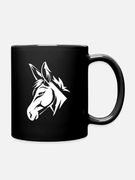 Esel - Tasse einfarbig - Schwarz