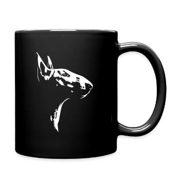 Bull Terrier Silhouette Chien Chien Wilsigns - Mug uni - noir - Droite