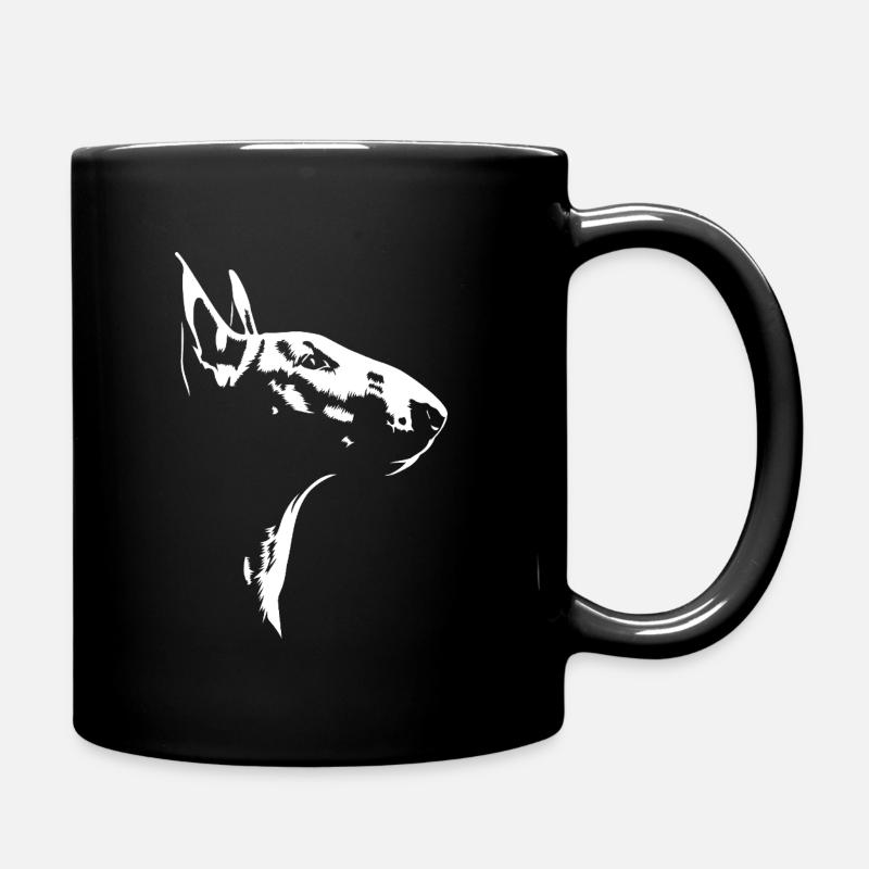 Bullterrier Silhouette Hunde Hund Wilsigns - Tasse einfarbig - Schwarz