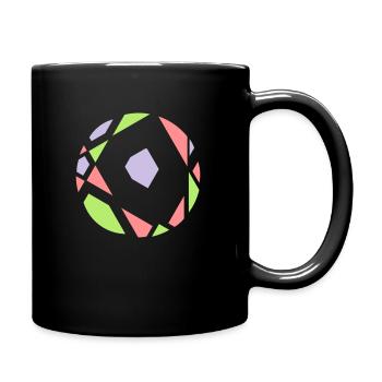 abstrakte Sphäre - Tasse einfarbig - Schwarz - Rechts