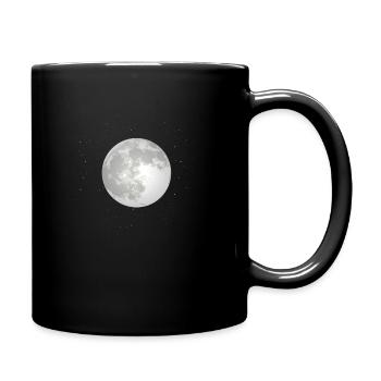Mond - Tasse einfarbig - Schwarz - Rechts