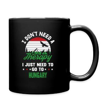 Ungarn Therapie Ungarisch Budapest Flagge Geschenk - Tasse einfarbig - Schwarz - Rechts