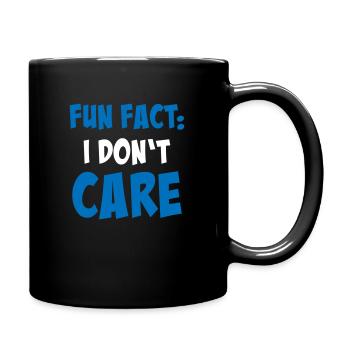 Fun Fact: I don't care - Full Colour Mug - black - Right