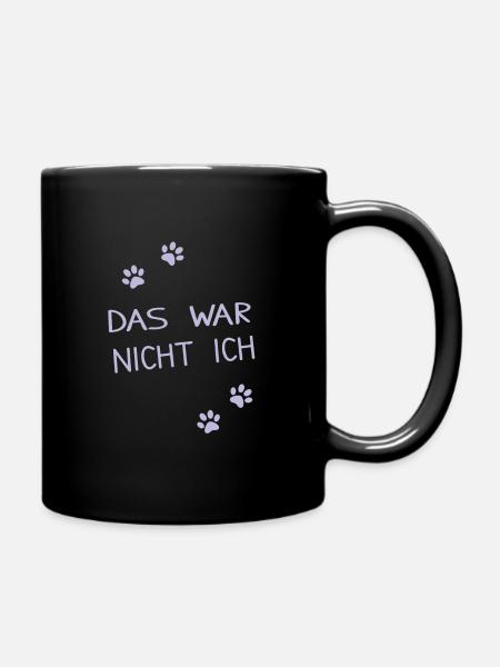 Das war nicht ich lustige Katzen Shirt Kätzchen - Tasse einfarbig - Schwarz