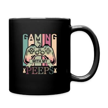 Jouer avec mon joueur de jeu amusant de Pâques - Mug uni - noir - Droite