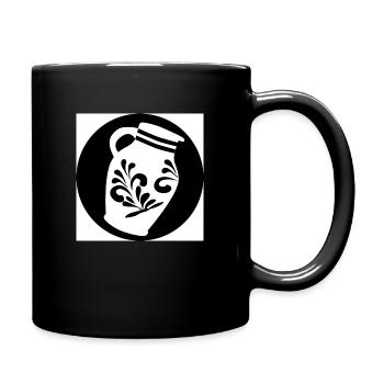 Bembel Design schwarz/weiss #Frankfurt #069 #FFM - Tasse einfarbig - Schwarz - Rechts