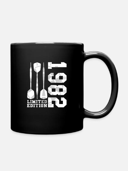 LIMITED EDITION 1982 DARTS 40TH BIRTHDAY - Full Colour Mug - black