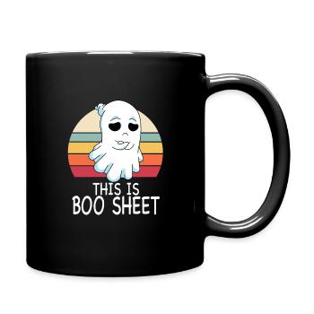 This is Boo Sheet Ghost Retro Halloween Costume - Full Colour Mug - black - Right