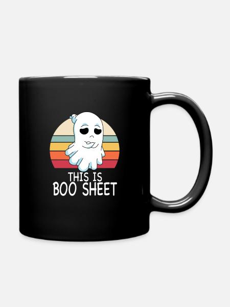 Das ist Boo Sheet Ghost Retro Halloween Kostüm - Tasse einfarbig - Schwarz