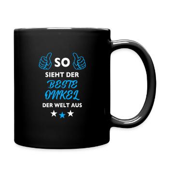 So sieht der beste Onkel der Welt aus - Tasse einfarbig - Schwarz - Rechts