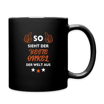 So sieht der beste Onkel der Welt aus - Tasse einfarbig - Schwarz - Rechts