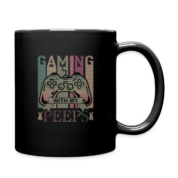 Funny gaming with my peeps, Gaming, Video Game - Full Colour Mug - black - Right