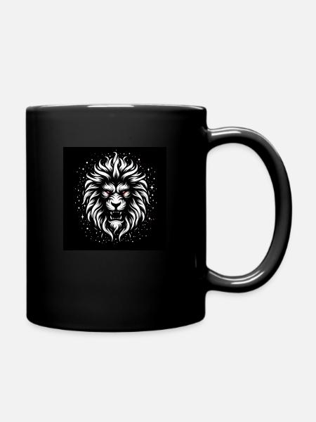 the king lion - Full Colour Mug - black