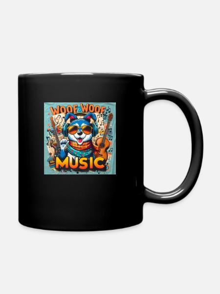 the music of the dog - Full Colour Mug - black