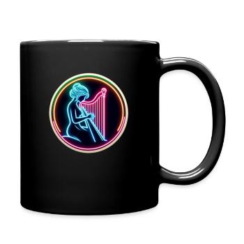 Neon Harp - Full Colour Mug - black - Right