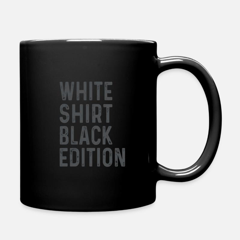Weißes T-Shirt Black Edition - Tasse einfarbig - Schwarz