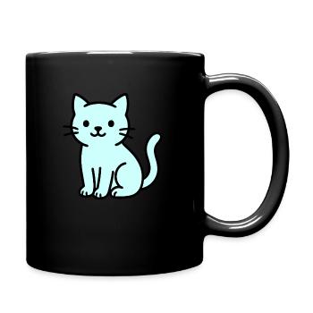 Design de chat mignon - Mug uni - noir - Droite