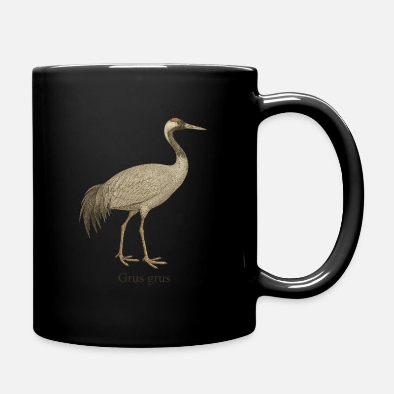 Kranich – Grus grus - Tasse einfarbig - Schwarz