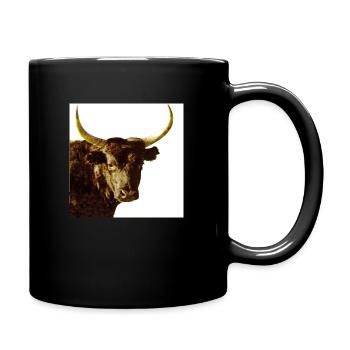 taureau de camargue - Mug uni - noir - Droite