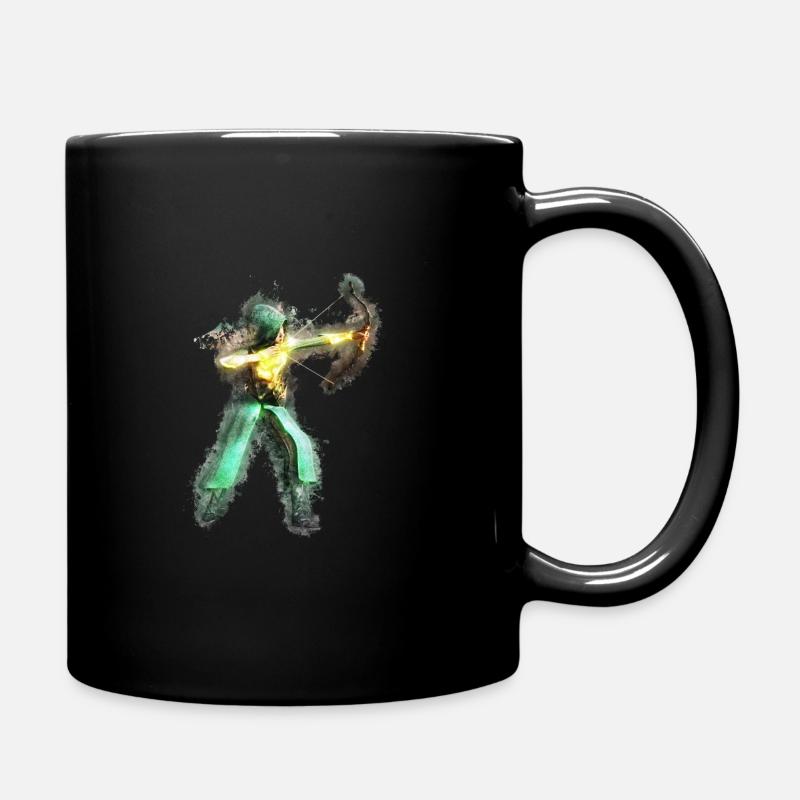 Gebühr Bogen hell glühend - Tasse einfarbig - Schwarz