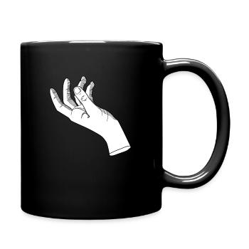 hand - Full Colour Mug - black - Right