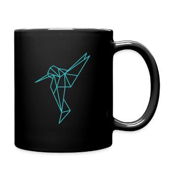 Hummingbird Geometric Line - Full Colour Mug - black - Right