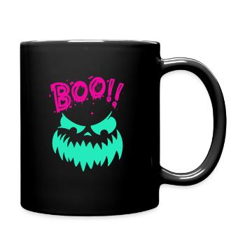 Halloween Scary Face, Boo - Mug uni - noir - Droite