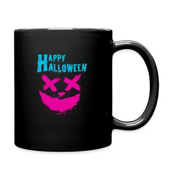 Halloween Pumpkin, Happy Halloween - Full Colour Mug - black - Right