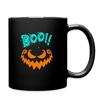 Halloween Scary Face, Boo - Mug uni - noir - Droite