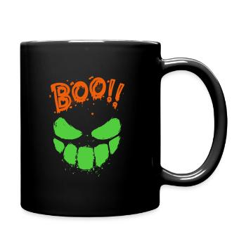 Halloween Scary Face, Boo - Mug uni - noir - Droite