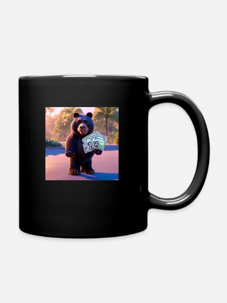 Bear in Paradise - Tasse einfarbig - Schwarz