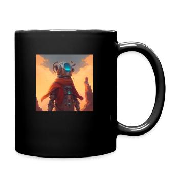 Roboter - Tasse einfarbig - Schwarz - Rechts