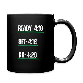 Cannabis 420 - Tasse einfarbig - Schwarz - Rechts