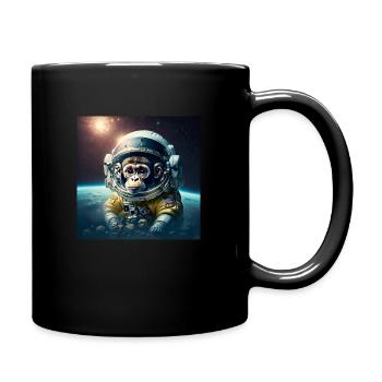 Singe de l’espace - Mug uni - noir - Droite