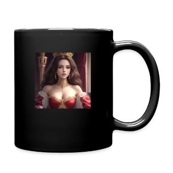 Reine - Mug uni - noir - Droite