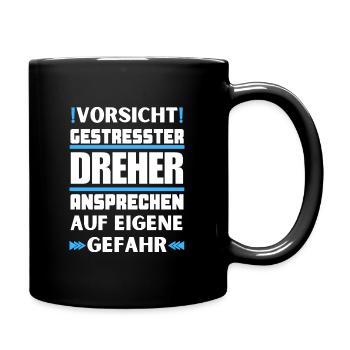 Ne parlez pas aux tourneurs stressés ! - Mug uni - noir - Droite