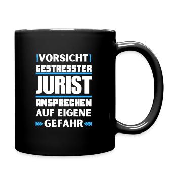 Don't talk to a stressed lawyer! - Full Colour Mug - black - Right