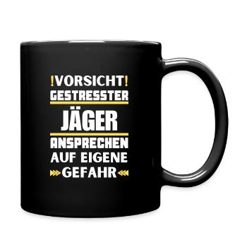 Don't talk to stressed hunters! - Full Colour Mug - black - Right