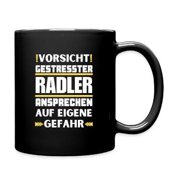 Don't talk to stressed cyclists! - Full Colour Mug - black - Right