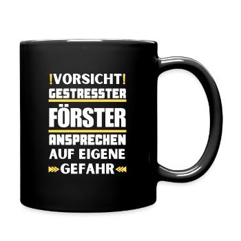 Ne parlez pas à un forestier stressé ! - Mug uni - noir - Droite