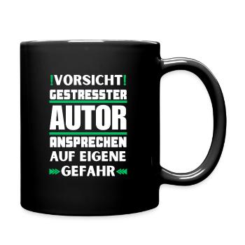 Ne vous adressez pas à un auteur stressé ! - Mug uni - noir - Droite