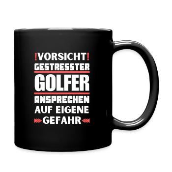 Ne parlez pas aux golfeurs stressés ! - Mug uni - noir - Droite