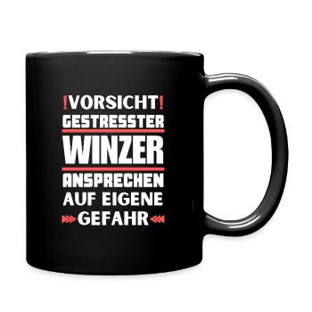 Ne parlez pas à des vignerons stressés ! - Mug uni - noir - Droite