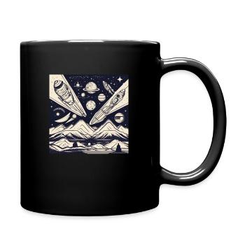Cosmic Again - Tasse einfarbig - Schwarz - Rechts