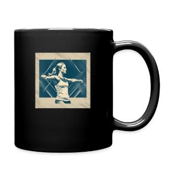Athletics Woman - Tasse einfarbig - Schwarz - Rechts