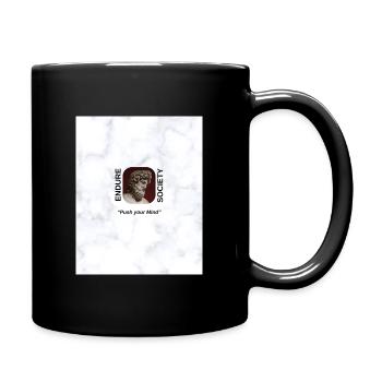"Push your Mind" Design - Tasse einfarbig - Schwarz - Rechts