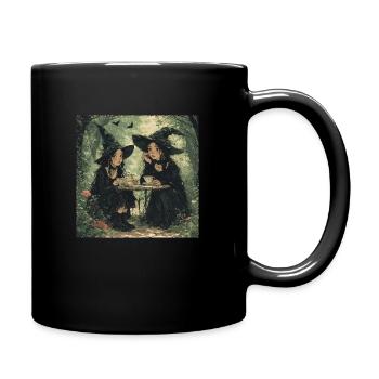 Hexen beim Afternoon Tea - Tasse einfarbig - Schwarz - Rechts